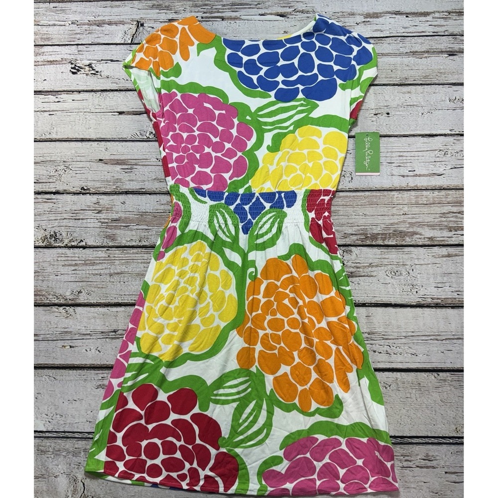 Lilly Pulitzer Sadie Dress Size Small Soft Jersey Zinny Floral Zinnias NWT $148